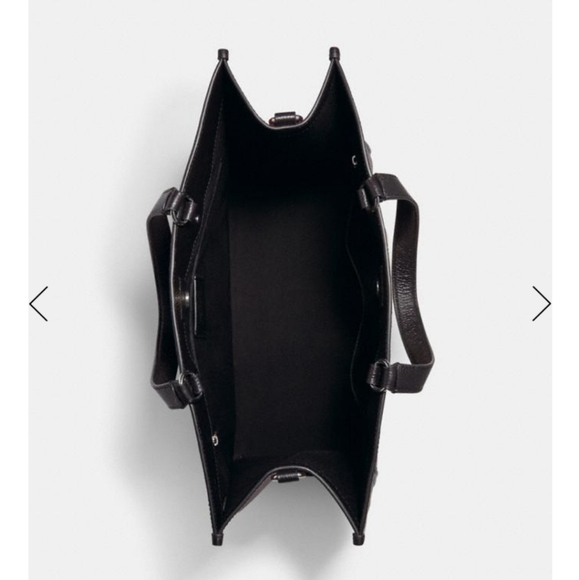 dempsey tote 40 with buffalo plaid print and coach patch